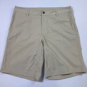 Stio Coburn Shorts 10" Mens 36 Tan Beige Nylon Stretch Outdoor Hiking Gorpcore